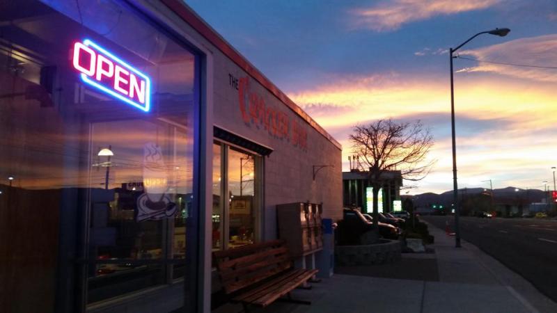 Sunrise Sunday morning near the Cracker Box in Carson City. Photo by Denise Clodjeaux
