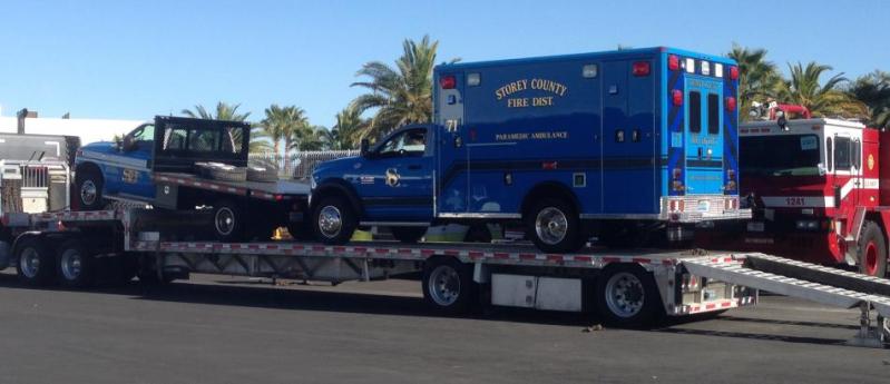 Storey County ambulance.