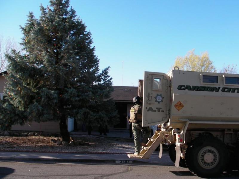 This Desatoya Drive home was served with a search warrant Thursday and meth was seized in Tri-Net bust.