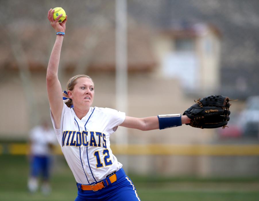 Wildcats' Dakota Robinson pitches against Snow College Friday in Carson City. Photo by Cathleen Allison, Nevada Photo Source
