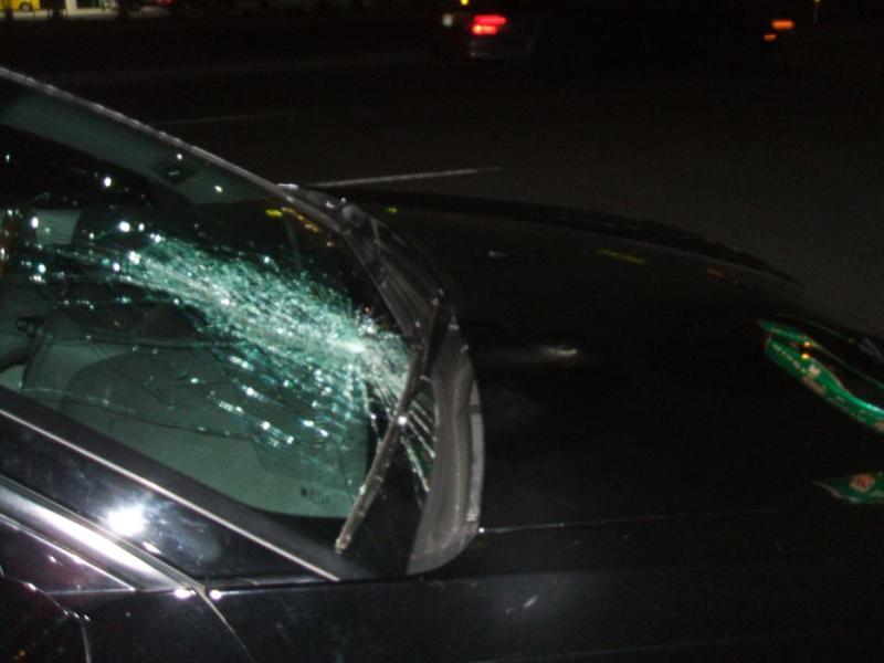 Vehicle involved in Carson City pedestrian crash. Photos by Sgt. Scott McDaniel
