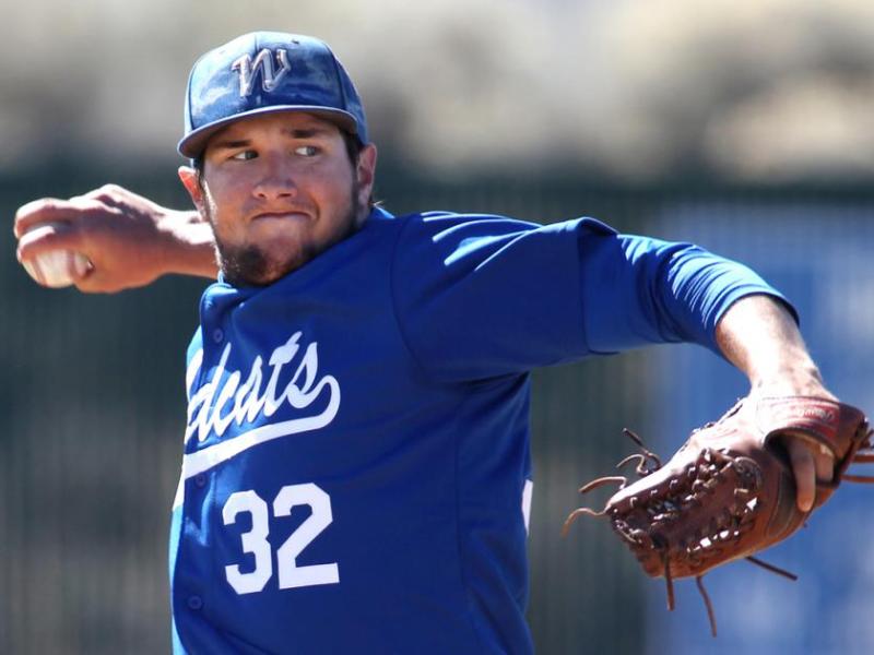 Wildcats pitcher Ty Fox throws against Colorado Northwestern in this file photo. Cathleen Allison, Nevada Photo Source