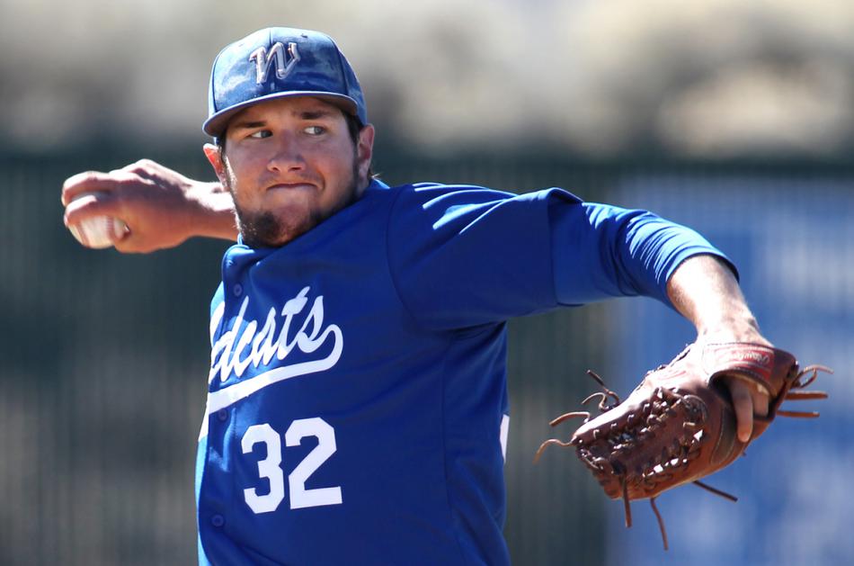 Wildcats pitcher Ty Fox throws against Colorado Northwestern in this file photo. Cathleen Allison, Nevada Photo Source