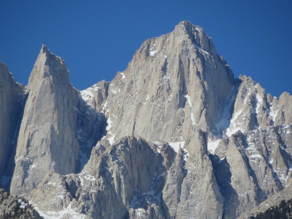 Close up of the lack of snow on Mount Whitney. Photo by Elaine Quilici