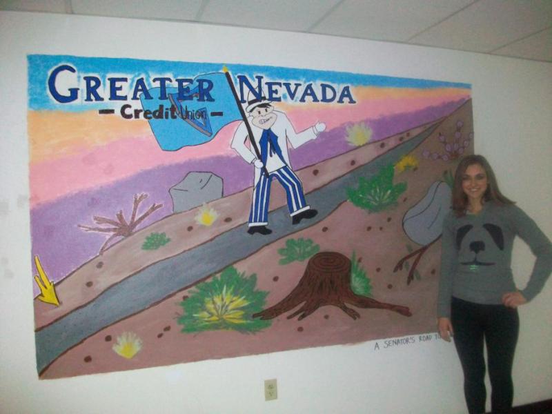 Carson High student Athena Favero of Carson City with her winning design.
