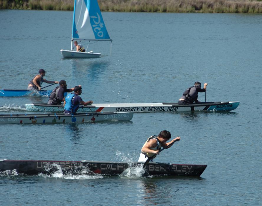 UNR's concrete canoe team dominated the seven northern California teams in five race categories. Photo by Mike Wolterbeek
