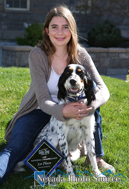 Laura Pradera of Dayton will compete in the U.S Bird Dog western states championship in Mound House. Photo by Cathleen Allison