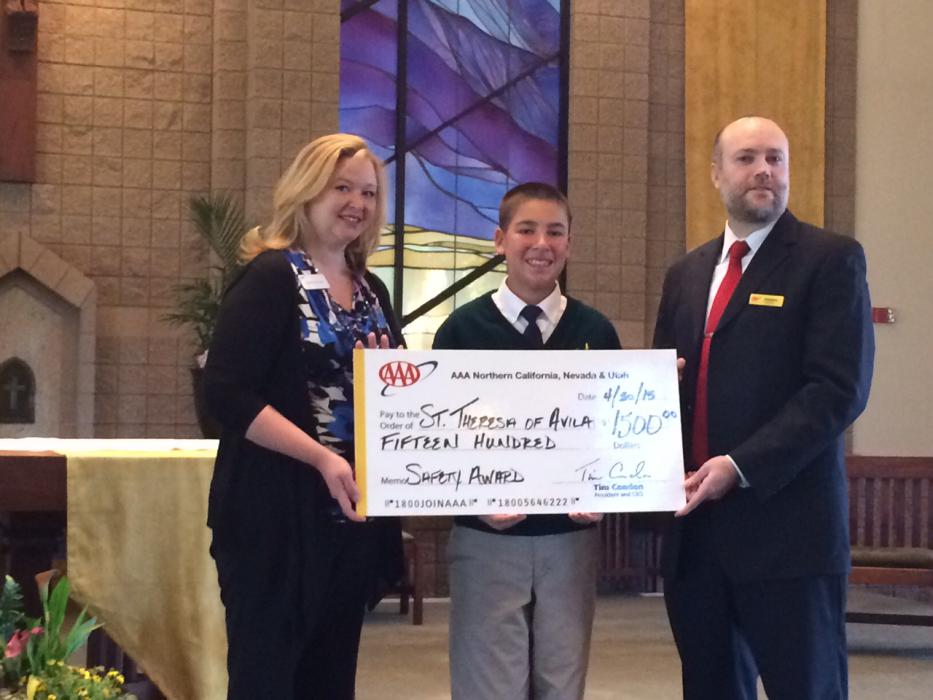 L to R: Natalie Feemster, Insurance Agent with AAA Carson City, Kyle Navarro, and Haldon Johnson, AAA Business Manager.