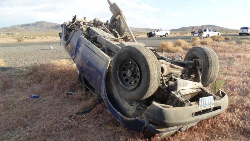 Two Silver Springs men died in Saturday's crash on Highway 50. Nevada Highway Patrol photo