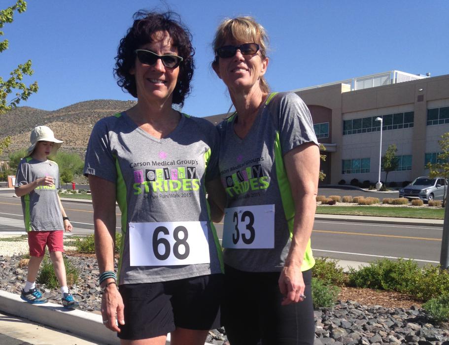 Kelly Fluitt and Kelly Burton, both Carson Medical Group nurse practitioners, participate in the event. Photo by Teri Vance