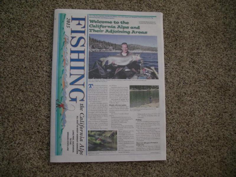 The front page of the 2015 "Fishing The California Alps." Photo by Elaine Quilici