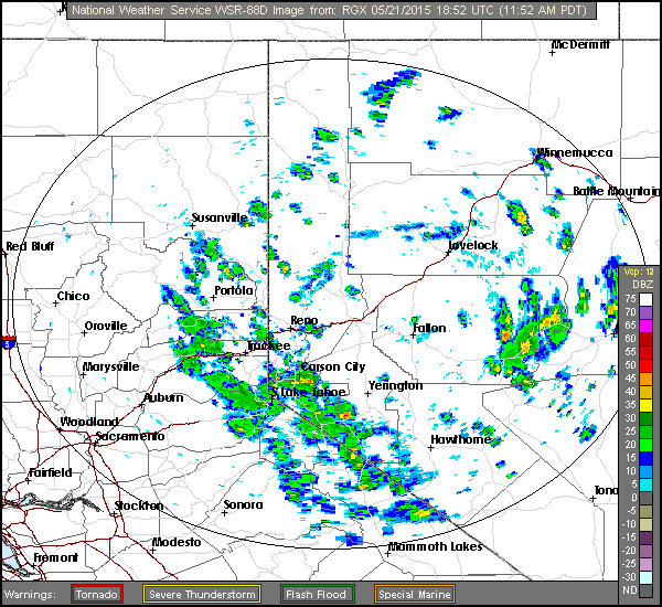 This National Weather Service radar image is as of 11:52 a.m. Thursday.