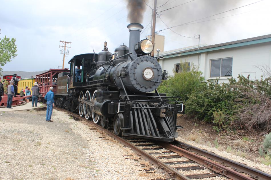 Speakers and special guests ride into the event on the 25, nicknamed the Carson.
