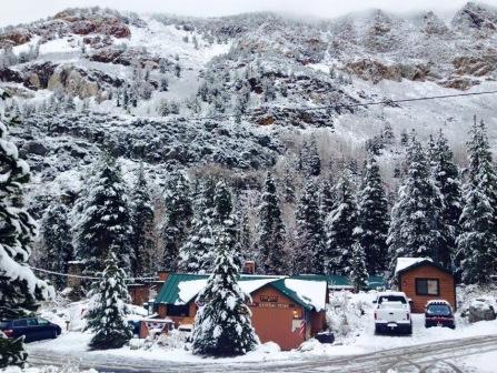 Parchers Resort (west of Bishop, Calif.) last Sunday morning. Photo courtesy of Parchers Resort