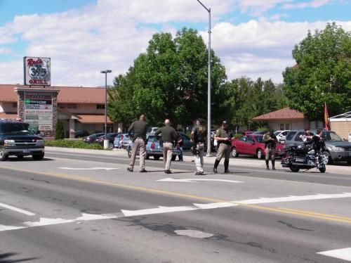 Carson City sheriff's deputies and the Nevada Highway Patrol were called to the scene of the crosswalk accident Tuesday.