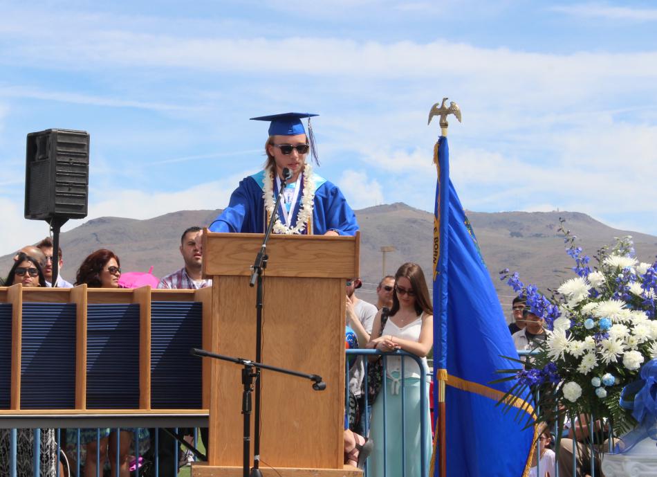 Student Body President, Jared Hearn thanks his friends, family and school staff for making his high school career memorable.