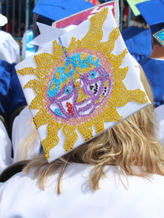 From sentimental sayings to intricate designs, students decorated their caps to express themselves