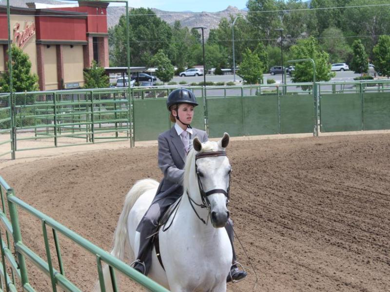 Riley Beatty rides Sunday at Fuji Park in Carson City. She is a rider for the Reno Tahoe Equestrian Centre.