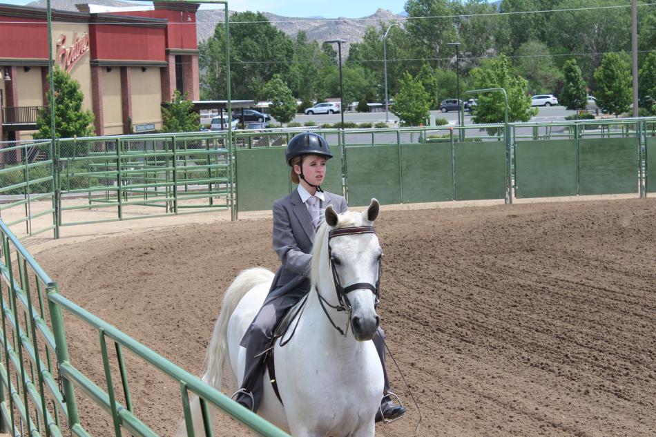 Riley Beatty rides Sunday at Fuji Park in Carson City. She is a rider for the Reno Tahoe Equestrian Centre.