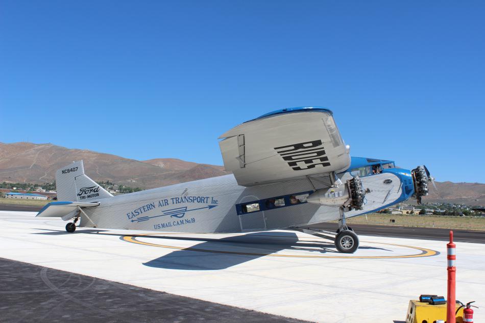 The 'Tin Goose' sets off again on another trip over the beautiful Carson City.