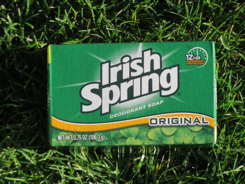 Irish Spring soap to be used as a deer deterrent.  Photo by Elaine Quilici