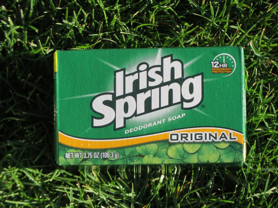 Irish Spring soap to be used as a deer deterrent.  Photo by Elaine Quilici