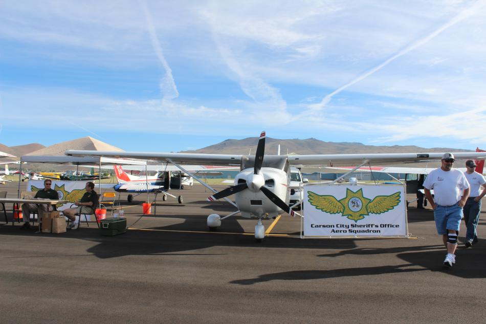 The Carson City Sheriff's office aerosquadron on display