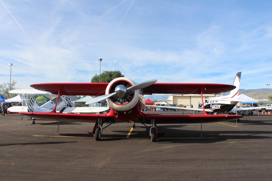 Intricately designed planes are on display