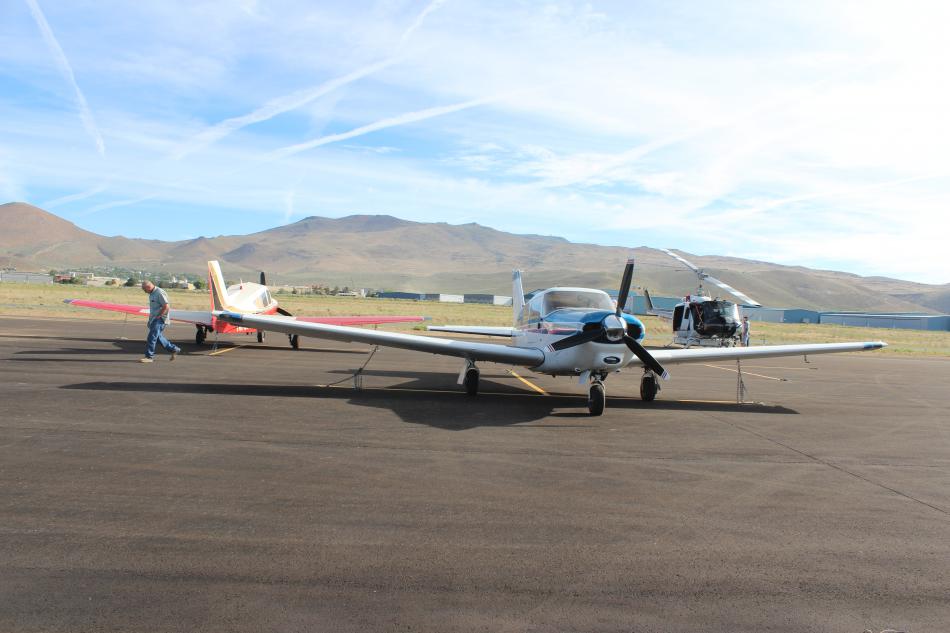 Planes were on display for guests to learn about