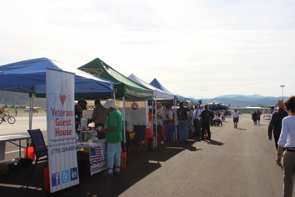 Vendors and sponsers provide guests with food and information