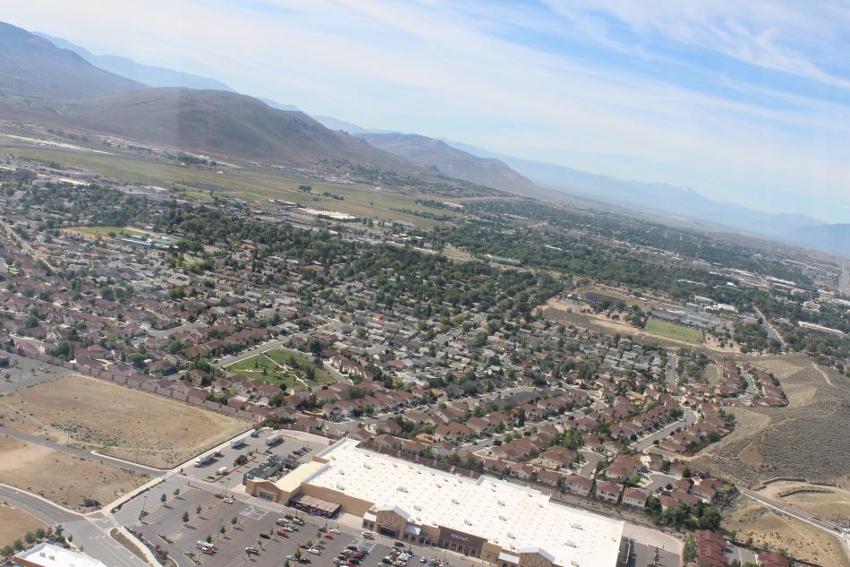 A view of Carson City from the OV 10 Bronco