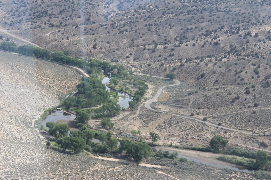 The Carson River from the OV 10 Bronco