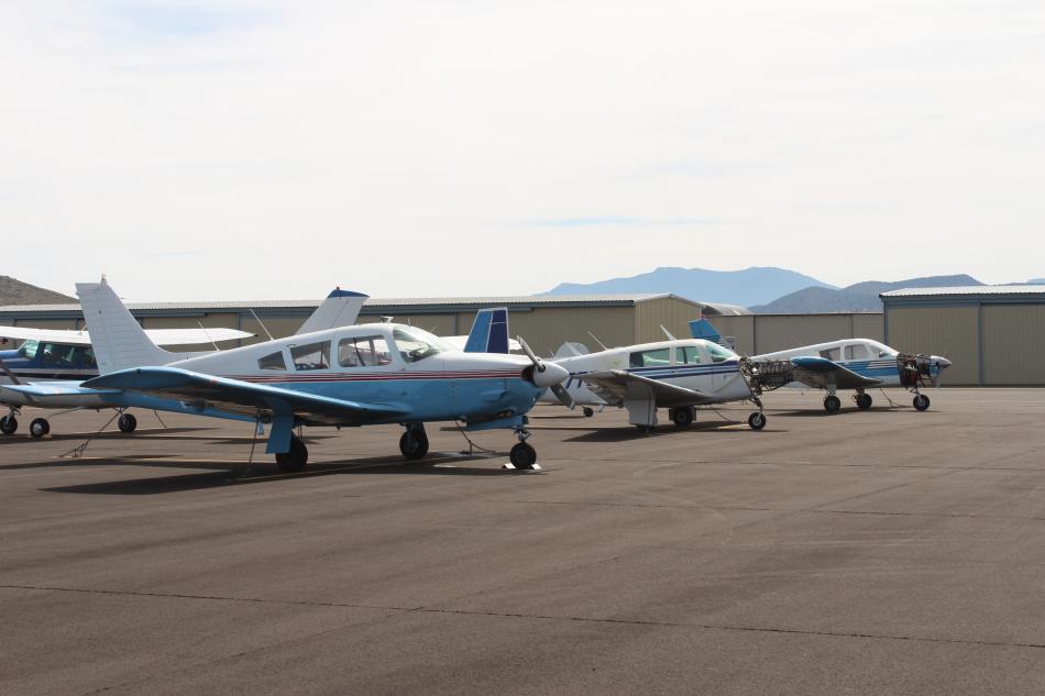 Planes are lined up and opened up to display their engines
