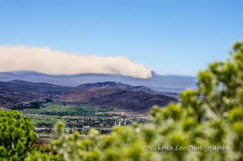 Washington Fire Plume circling Carson Valley. Makena Lee Photography