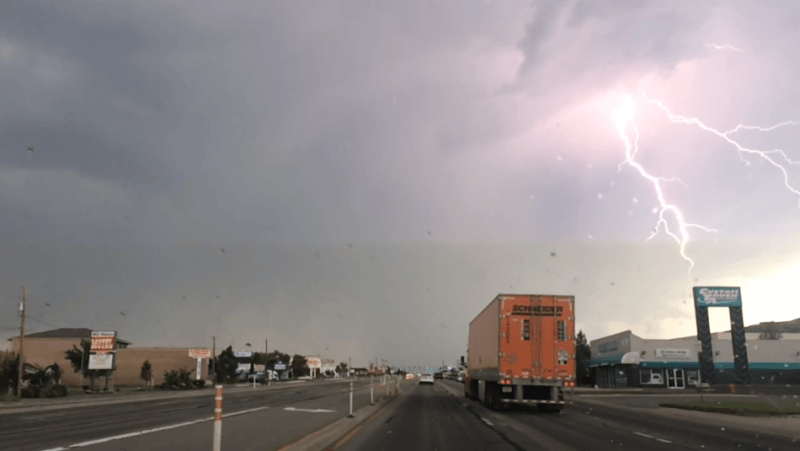 This lightning strike was captured Saturday in Carson City by Sarah Lane.