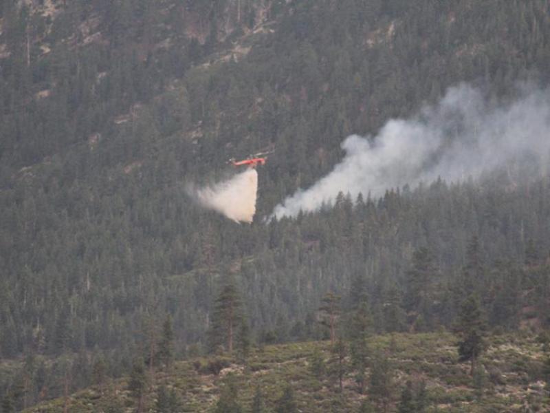Aerial support of the fires on Jobs Peak. Photo by Annemarie Bourgeois for Carson Valley Times