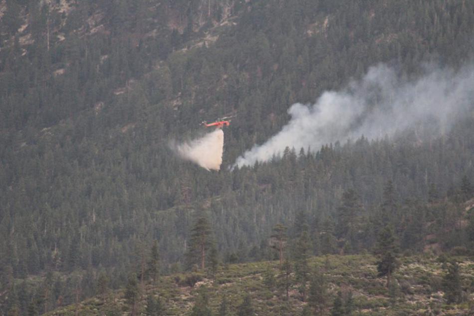 Aerial support of the fires on Jobs Peak. Photo by Annemarie Bourgeois for Carson Valley Times