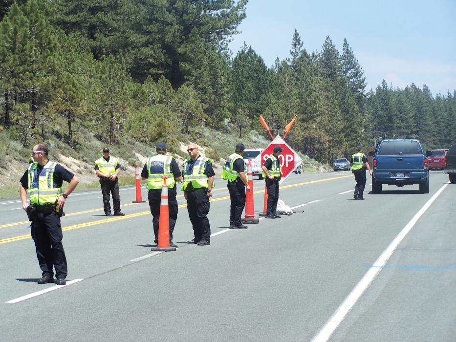 Last year's July 4 holiday DUI checkpoint. Photo courtesy of Nevada Highway Patrol.