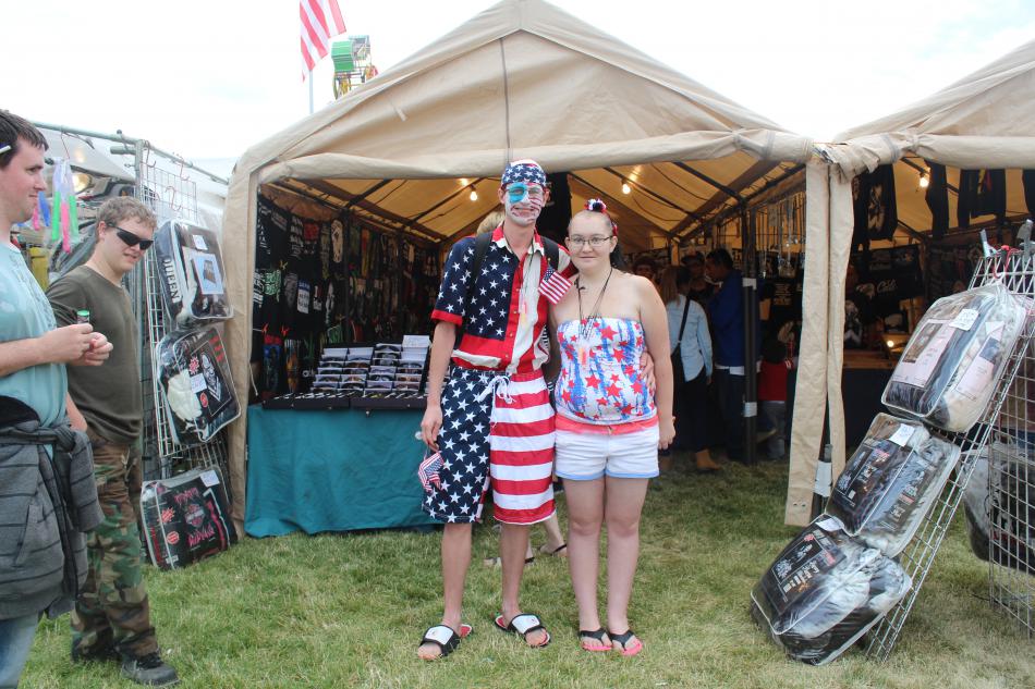 Chris Staylen and Bradely Castro went all out for the July 4 carnival
