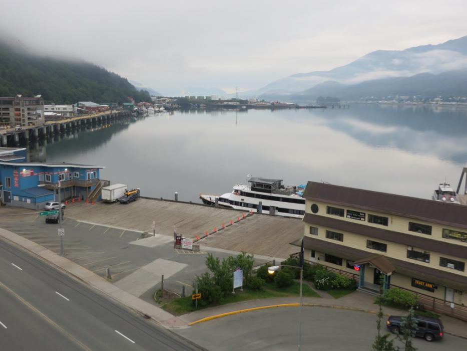 An empty-looking harbor as seen from our hotel room. Photo by Don Quilici