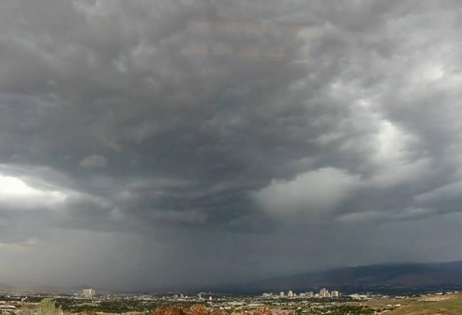 Photo of Tuesday's storm over Reno by the National Weather Service.