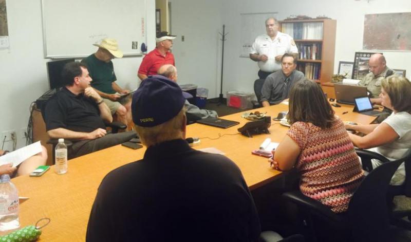 Douglas County elected officials, staff, fire and law enforcement meet today. Photo courtesy of Douglas County