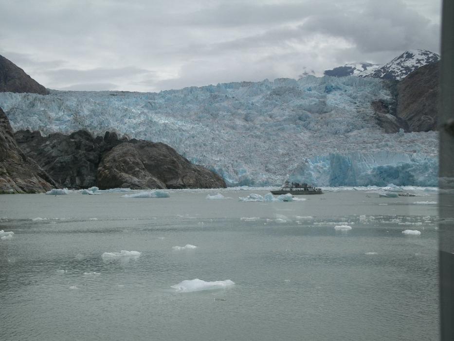 Another tour boat closer to the glacier.  Photo by Elaine Quilici