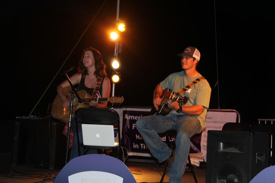 Molly Seals and bandmate Andy perform an hour long set