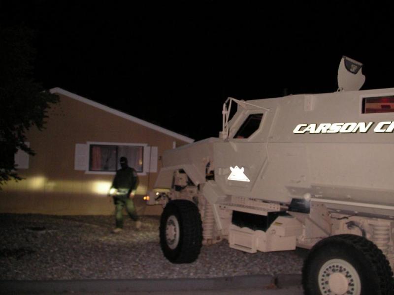 Carson City SWAT was used in the TRI-NET operation Wednesday morning that led to the arrests of two suspects.