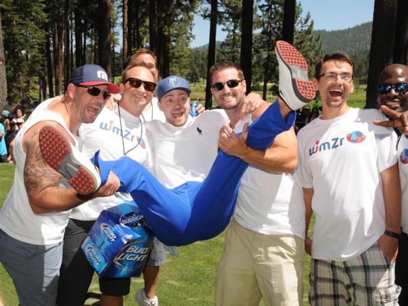 Antics at hole No. 7 Thursday. Photo courtesy of American Century Championship
