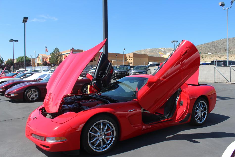 This Corvette's doors attracted lots of eyes