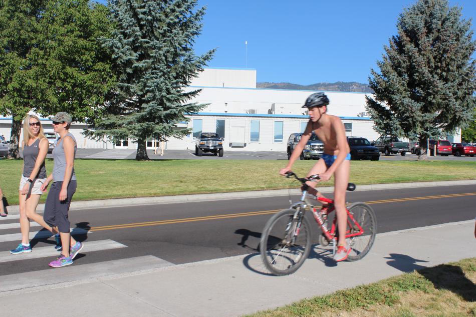 Finishing the bike ride