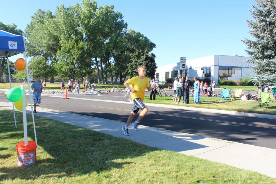 After the bike ride, kids must complete the last portion of the race