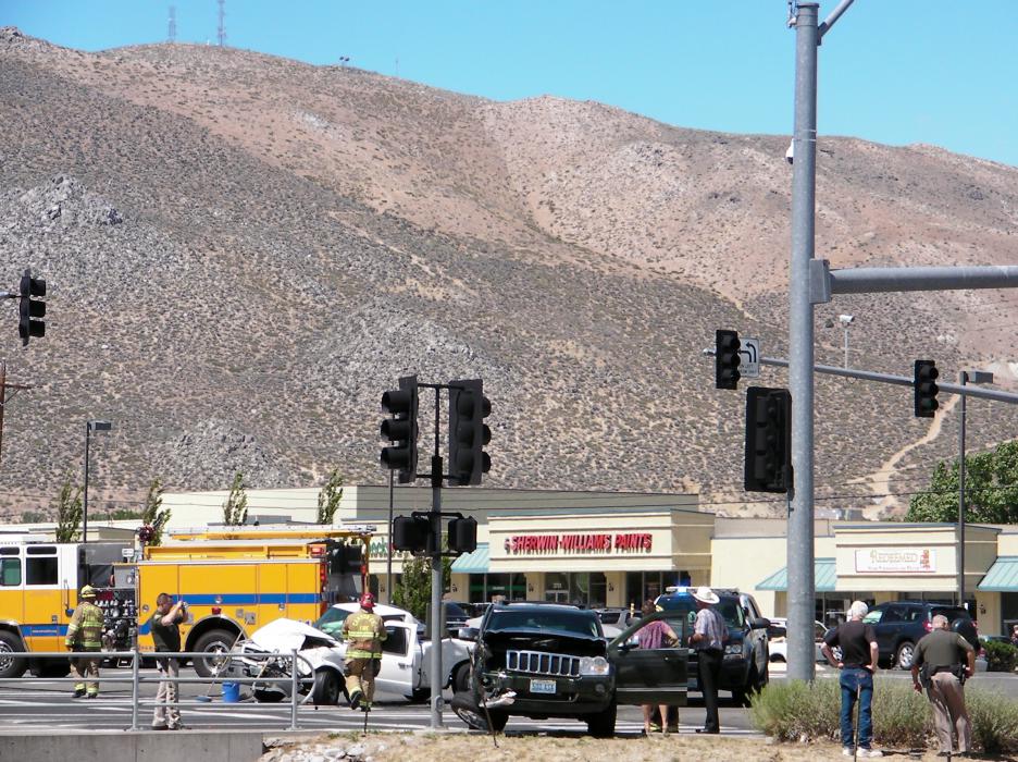 This crash happened Thursday at the intersection of North Carson Street and College Parkway.